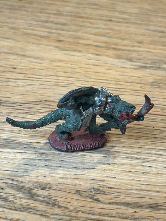Warhammer fantasy c19 lizardmen  with sword and tongue out