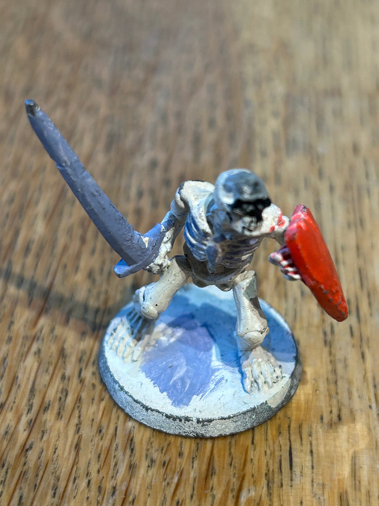 Grenadier models skeleton with sword and shield