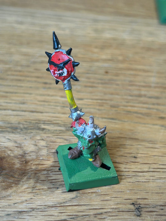 Warhammer Classic Goblin Standard Bearer 2 Kev Adams Gobbos Command Metal 1991