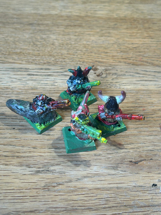 Warhammer fantasy chaos mutation converted dwarf thunderers (could probably remove the milliput so that they’re just thunderers again)