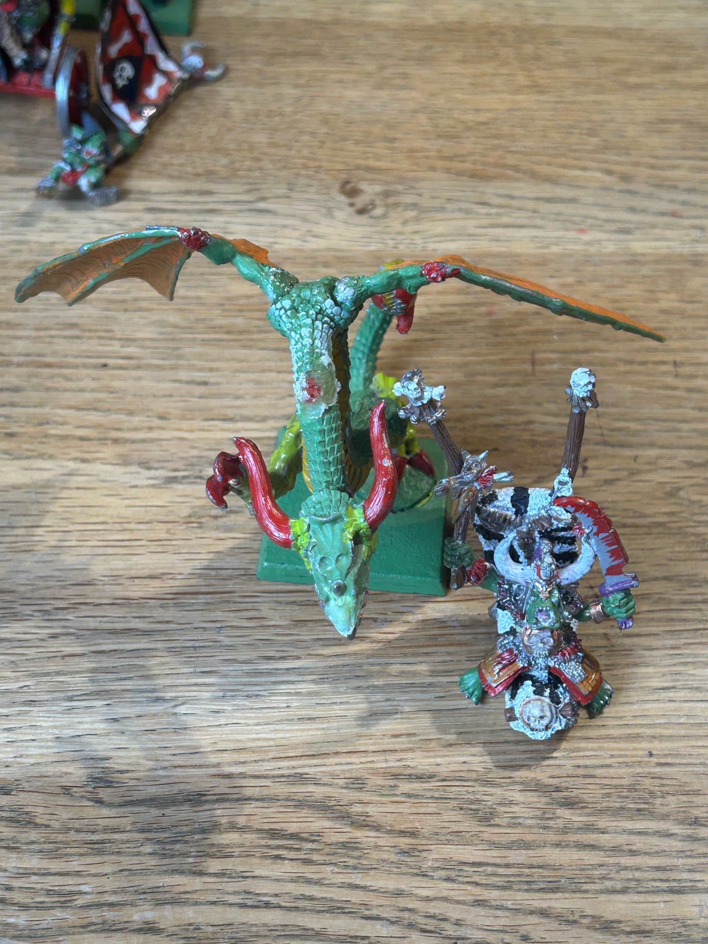 Games Workshop Warhammer Orc Shaman on War Wyvern OOP Metal Oldhammer