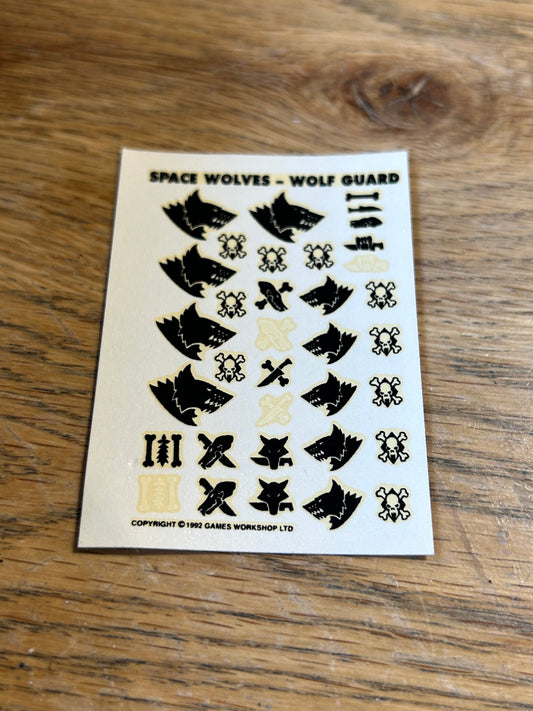 40k Space wolves wolf guard Classic Transfer Sheet (2 available)