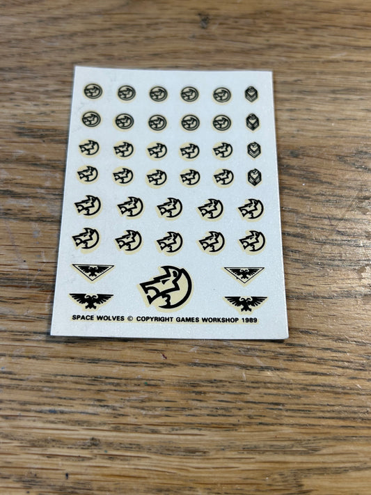 40k Space wolves Classic Transfer Sheet (2 available)