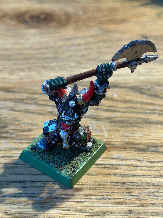 GW WH The Old World Orc & Goblin Classic Range Black Orc Boss Metal