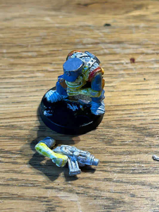Warhammer 40k Ork Boy Boyz Blood Axe With Kepi  Metal 1988