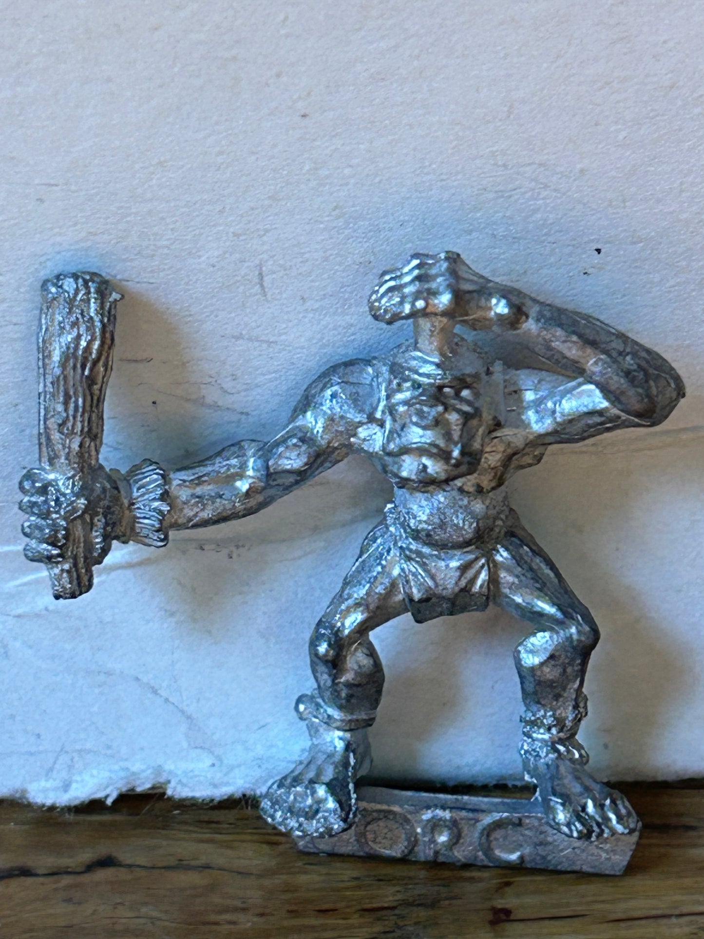 C15 Orcs Warhammer  orc with club  Villager 1986 Metal