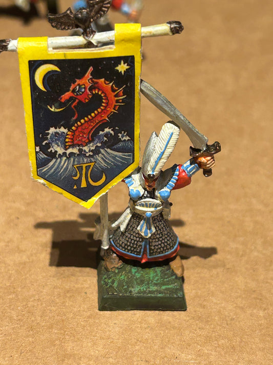 Citadel Warhammer fantasy 90s High Elf Command Group Standard Bearer B