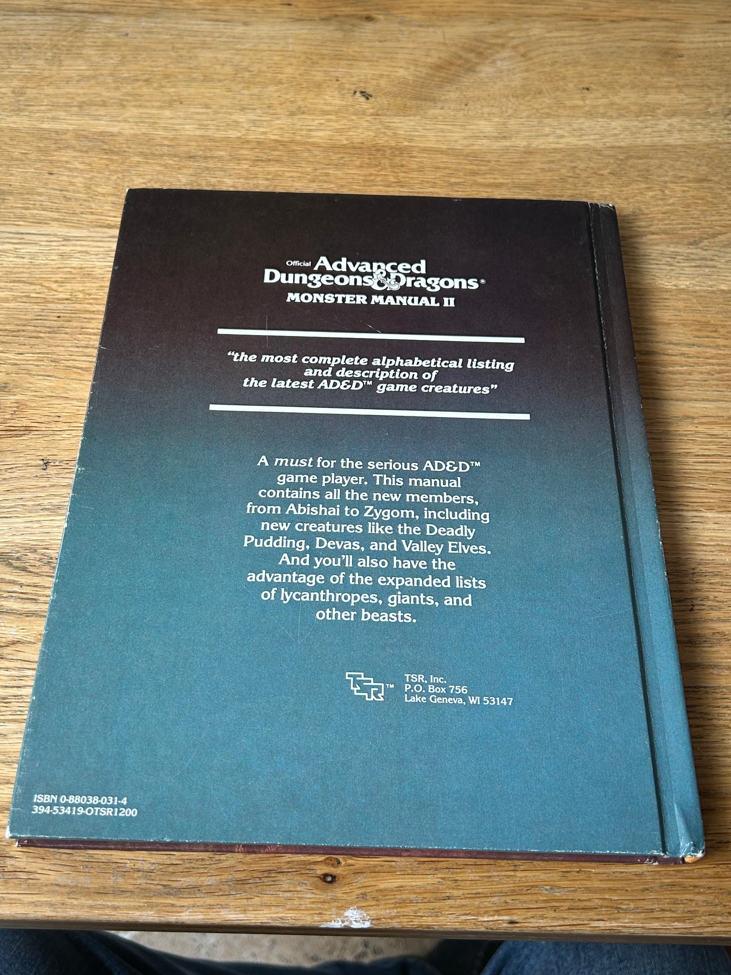 Advanced Dungeons & Dragons AD&D Monster Manual II Hardback 2016 TSR