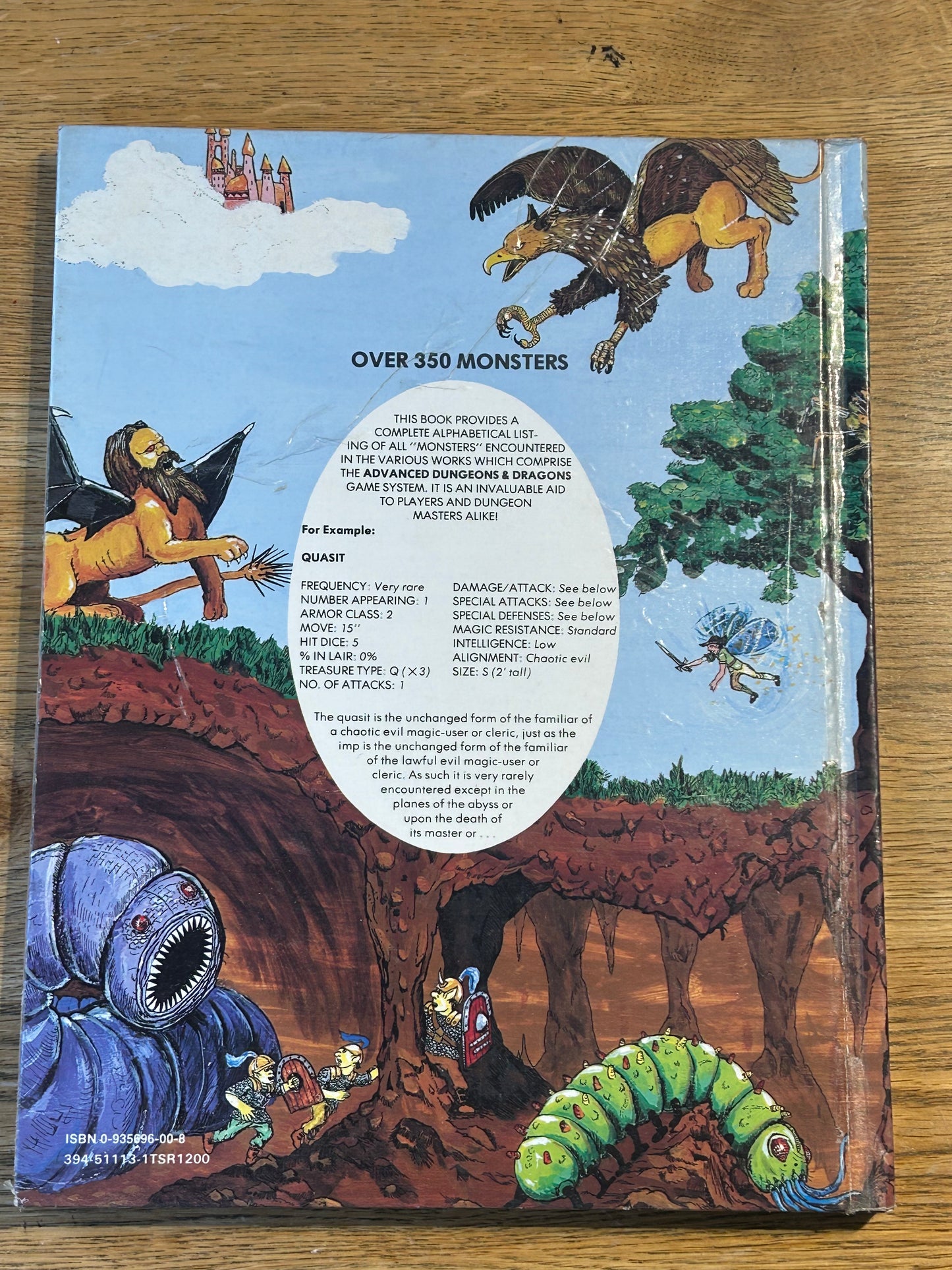 MONSTER MANUAL - Advanced Dungeons &  Dragons - HARDBACK (has been coated in a layer of plastic wrap to protect the book and has the previous owner’s name in it)