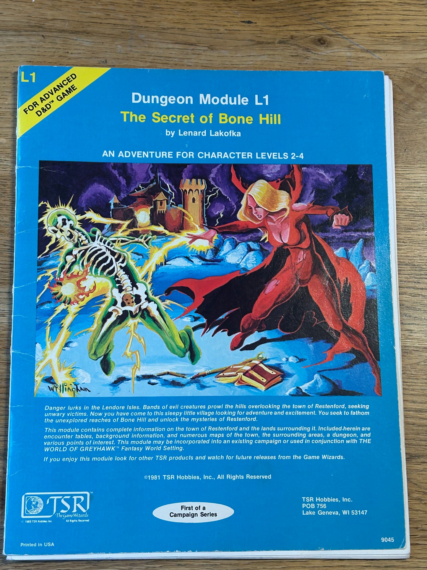 The Secret of Bone Hill by Leonard Lakofka AD&D Module L1 1981 (TSR)