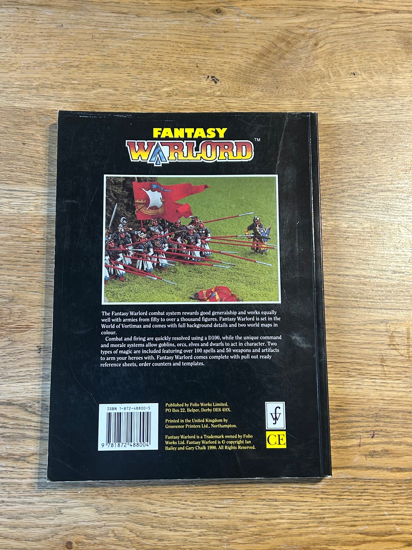 Fantasy Warlord - Mass Combat Rules - Gary Chalk And Ian Bailey