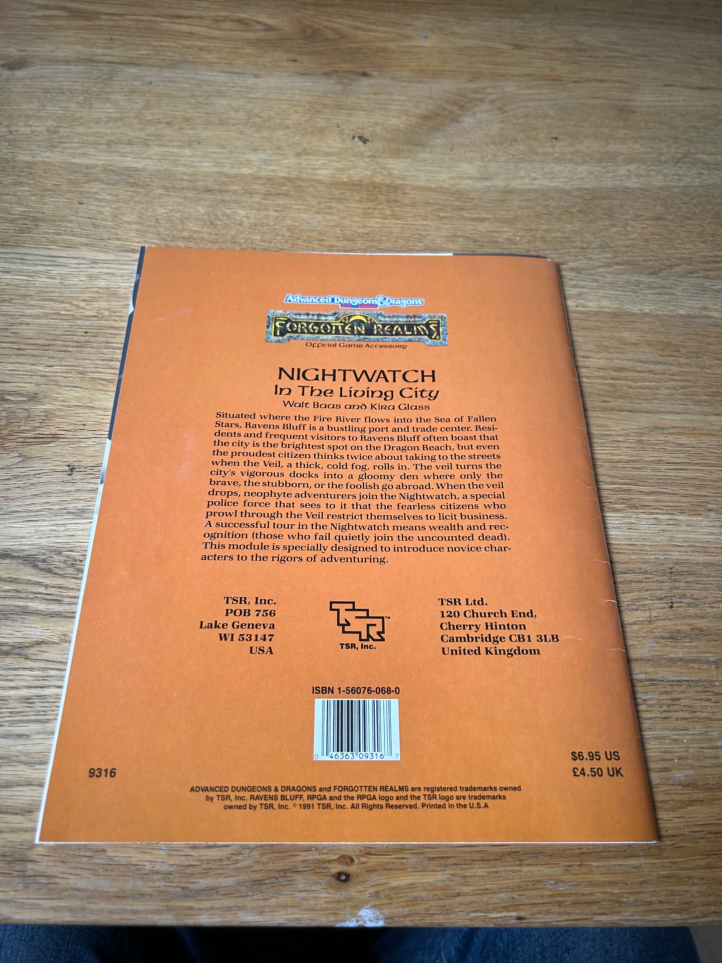 Nightwatch: In the Living City (Forgotten Realms Ravens Bluff LC3) Original (in great condition)