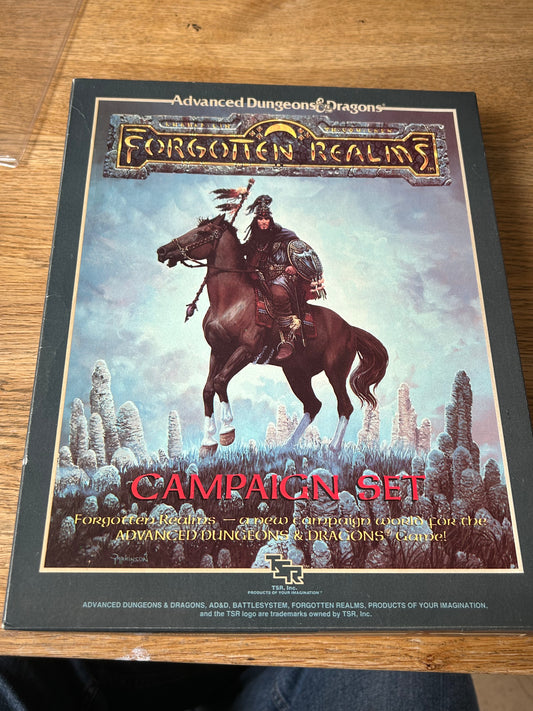 Advanced Dungeons and Dragons Forgotten Realms Campaign Set  TSR 1987 Complete