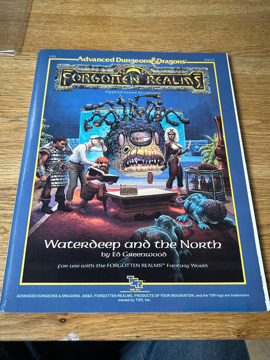 waterdeep and the north module FR1 dungeons and dragons TSR    (in great condition)