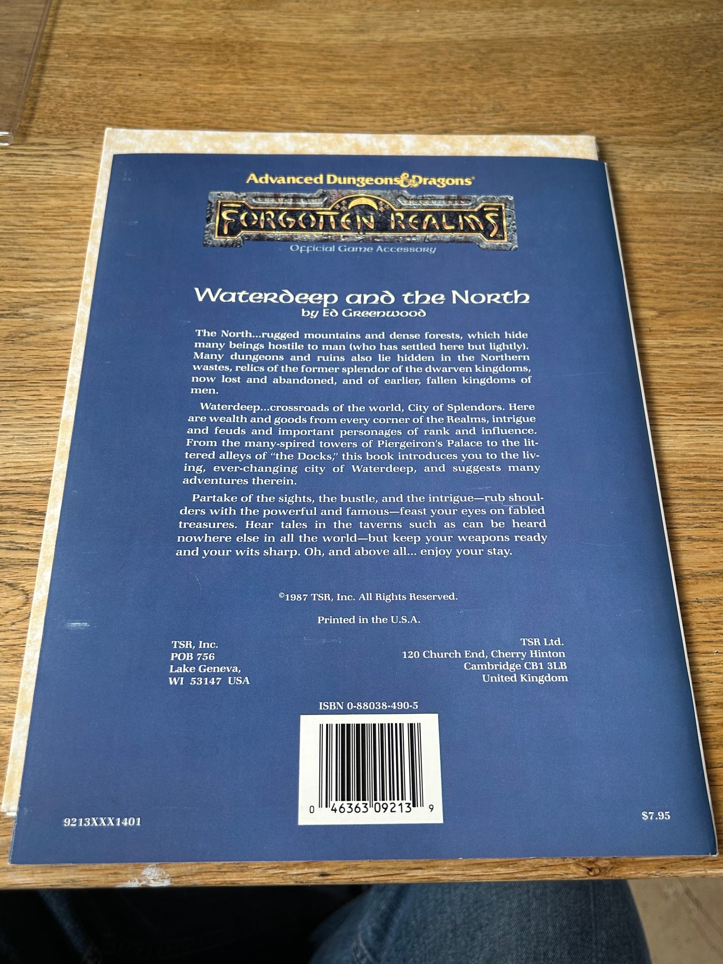 waterdeep and the north module FR1 dungeons and dragons TSR    (in great condition)