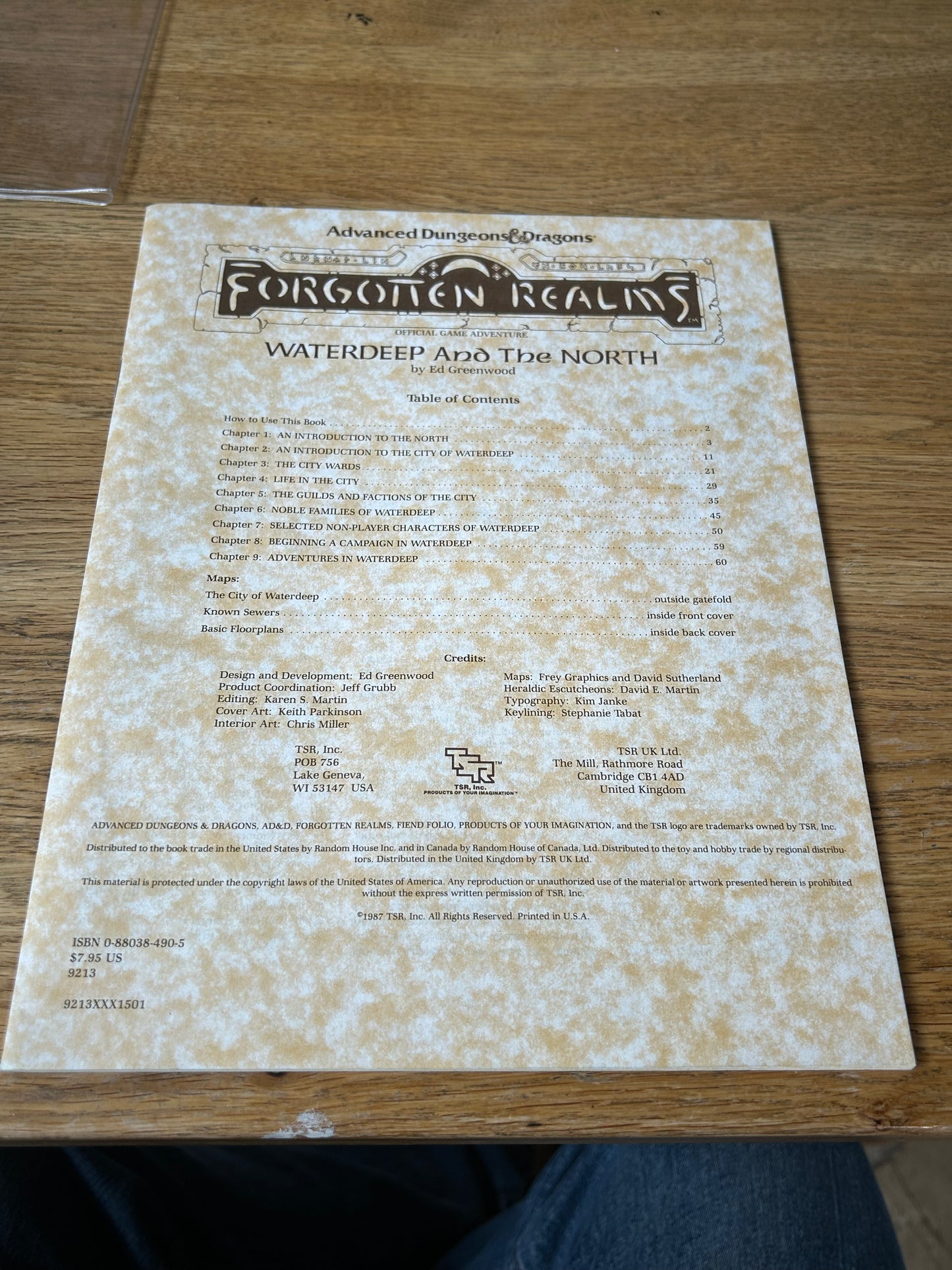 waterdeep and the north module FR1 dungeons and dragons TSR    (in great condition)