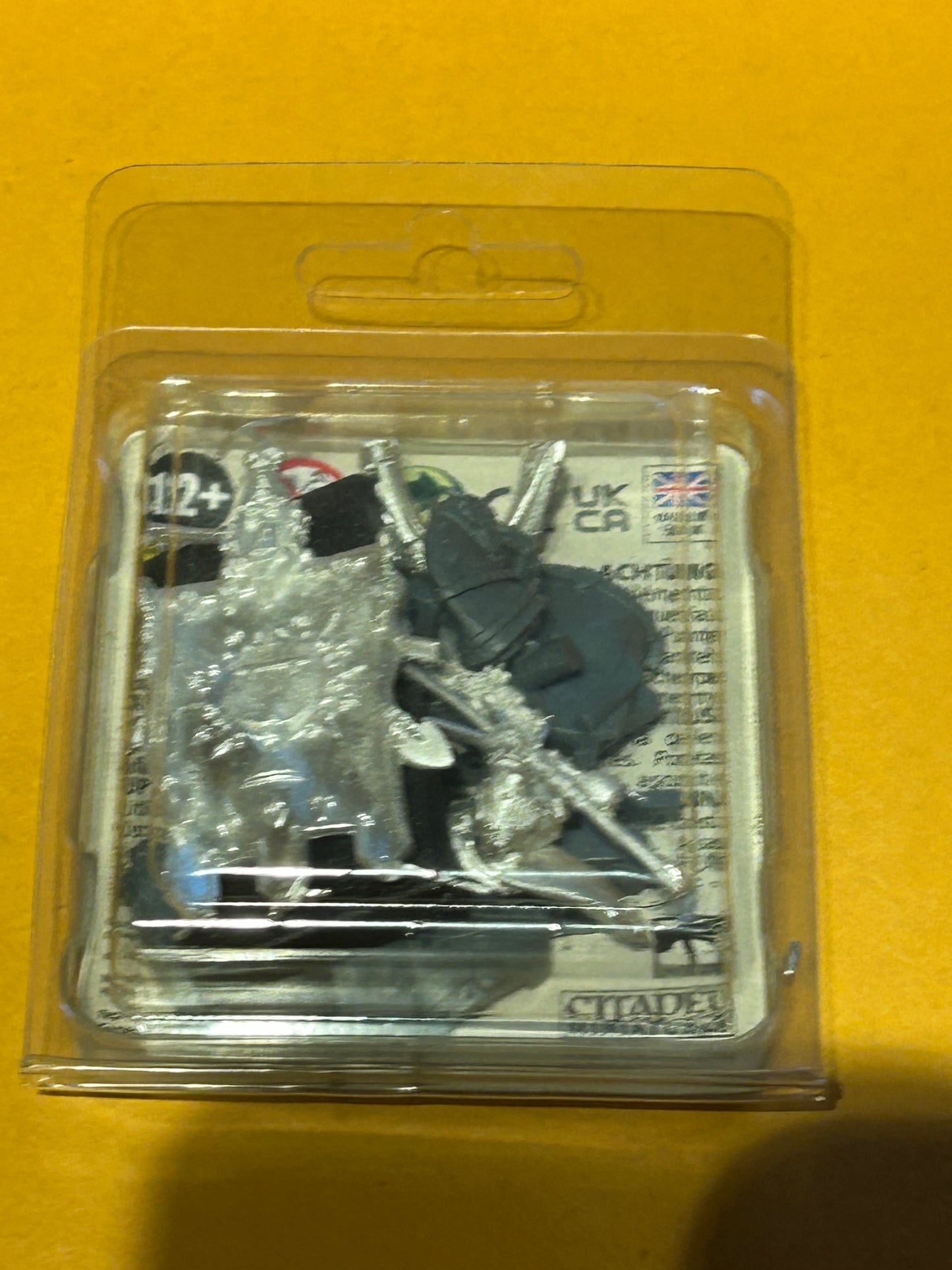 Warhammer fantasy old world bretonnian standard bearer on warhorse