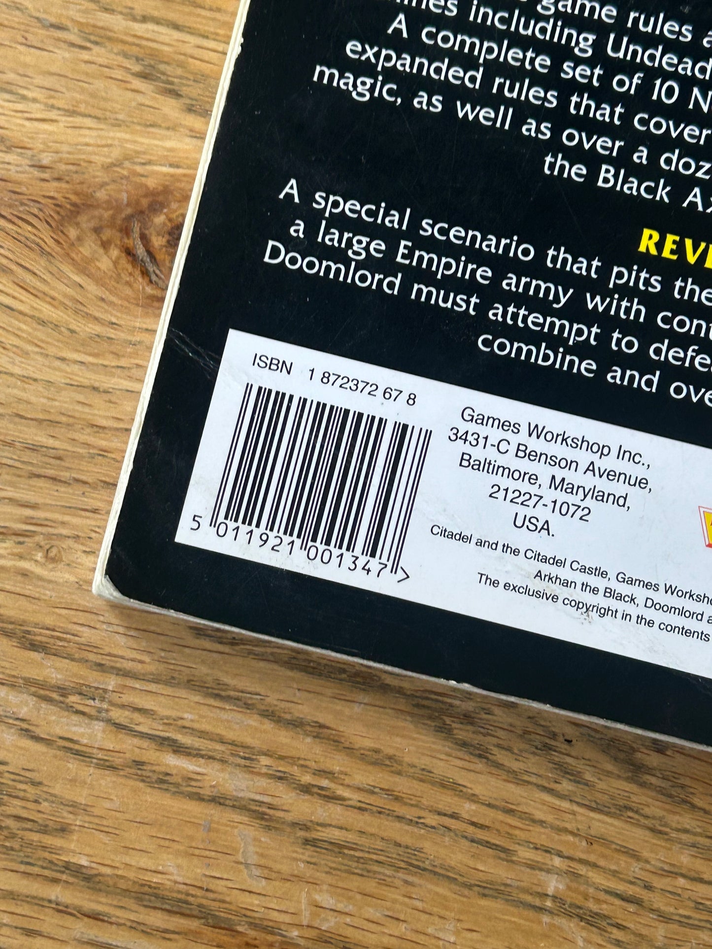 Warhammer Fantasy Armies Undead Army Book 1994 Army Games Workshop