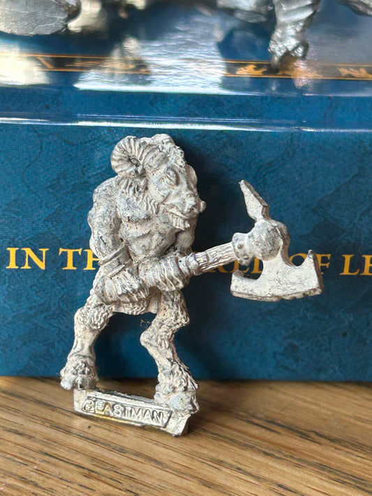 Citadel Realms of Chaos Beastman Beastmen with Axe Warhammer Metal Figure GW