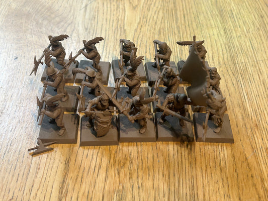 Warhammer fantasy old world empire of man halberdiers regiment (15 halberdiers including full command). One halberd end needs regluing