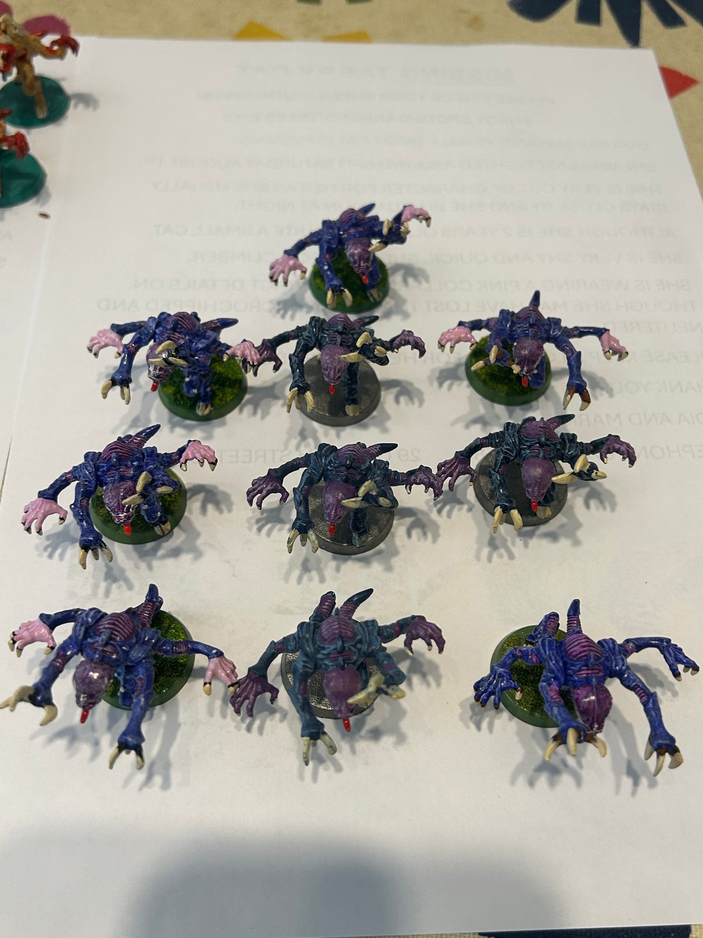 Warhammer 40k 10 plastic Genestealers tyranids