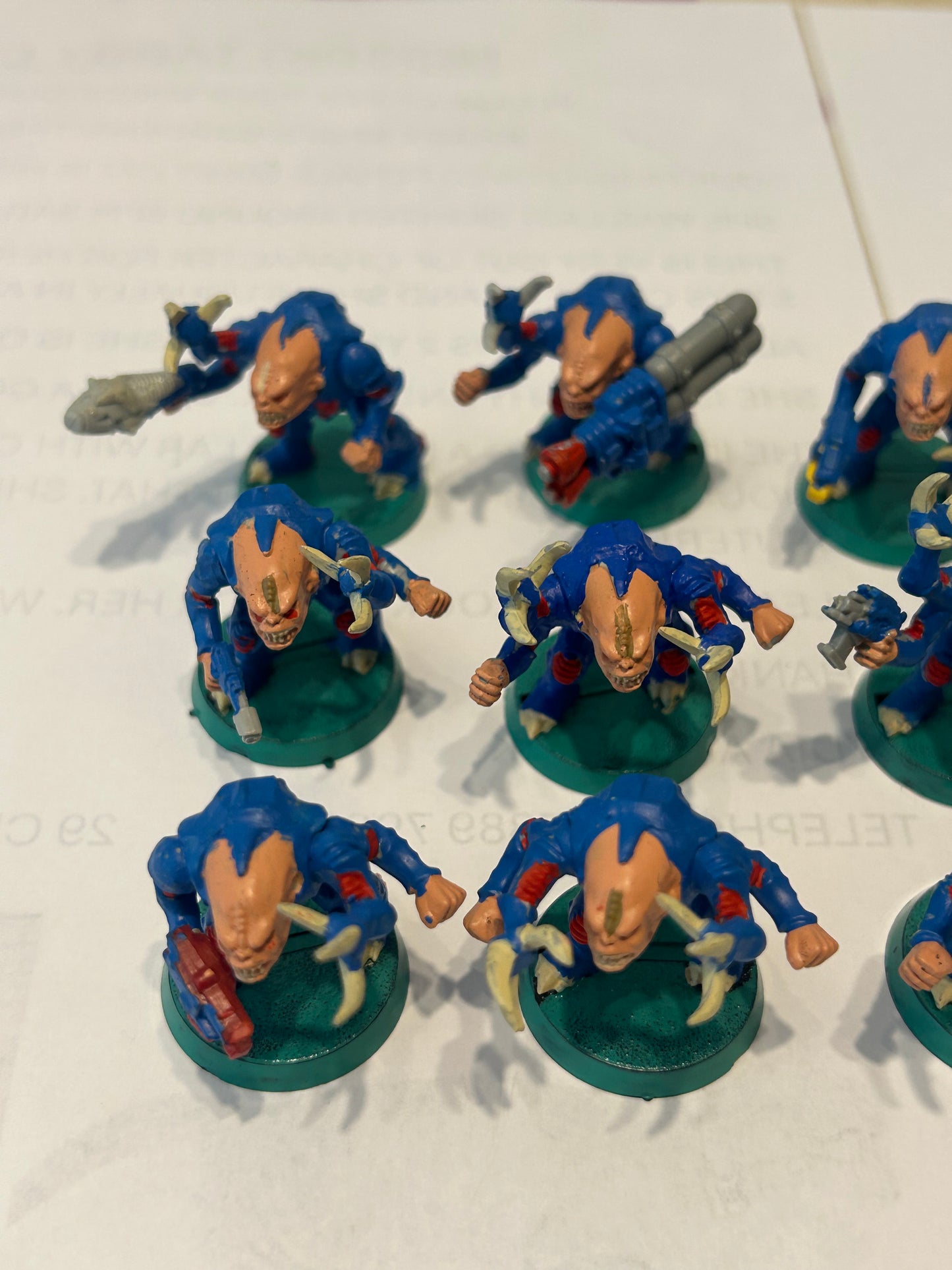 Warhammer 40k/ Rogue Trader Genestealer hybrids x12  plastic from space hulk expansion