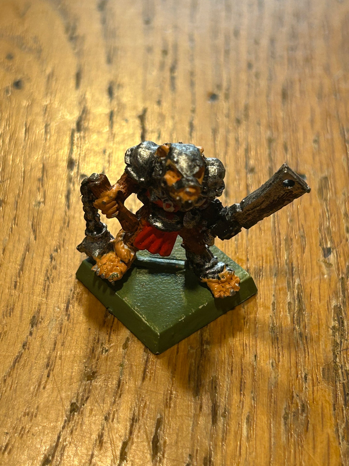 Skaven Clanrat with Cleaver and Flail Chaos Ratmen Citadel 1987