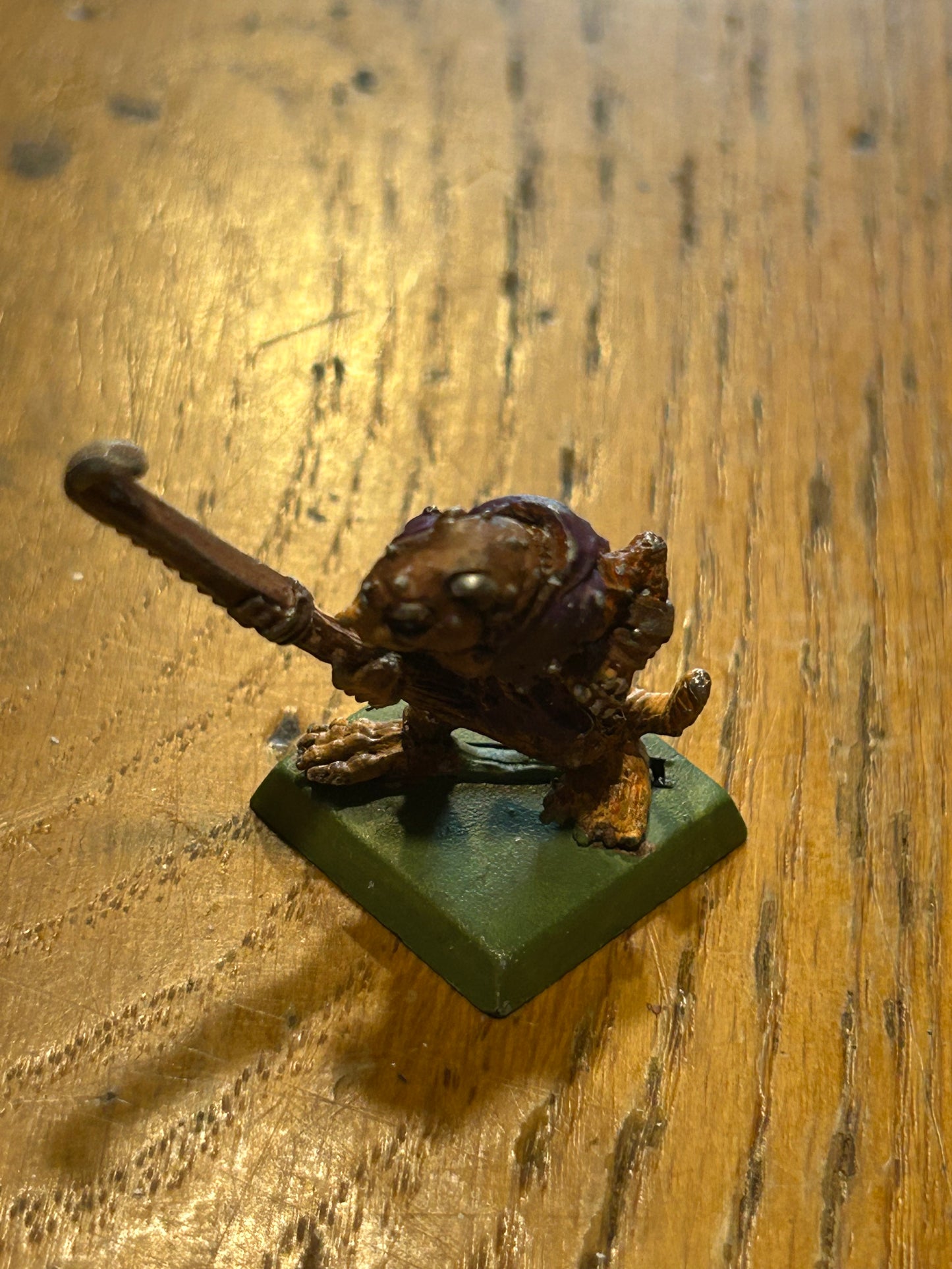 Vintage Warhammer Skaven 'Gutter, Clan Rat w. Halberd  C47 1980s Metal