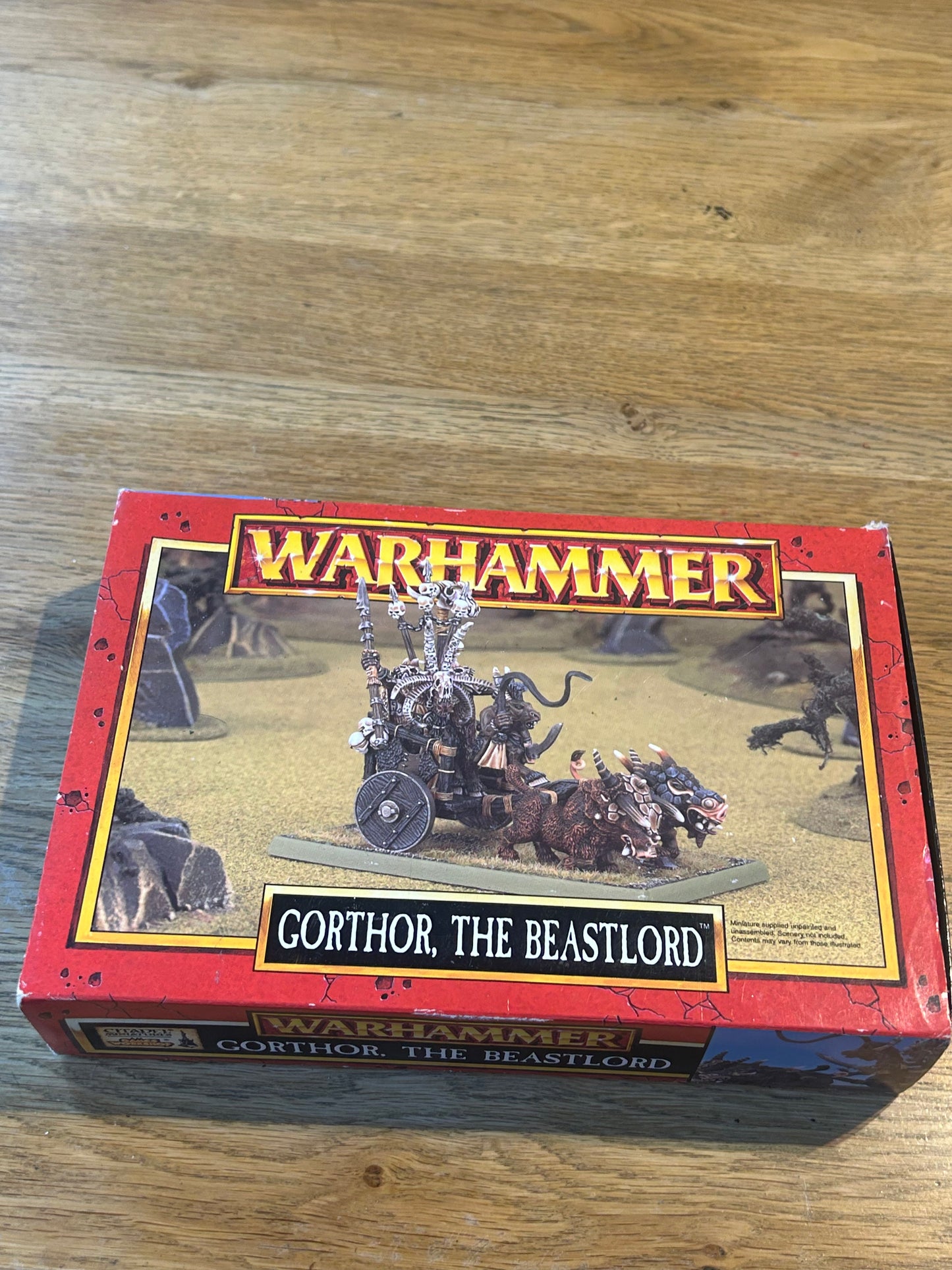 Citadel / Warhammer fantasy Metal Chaos Beastmen Gorthor The Beastlord in opened box unbuilt