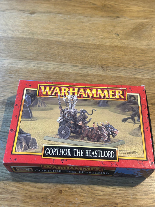 Citadel / Warhammer fantasy Metal Chaos Beastmen Gorthor The Beastlord in opened box unbuilt