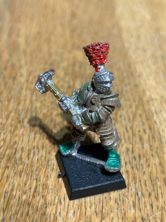 Warhammer Games Workshop Marauder Empire Reiksguard On Foot with hammer Mm65 Metal Old World