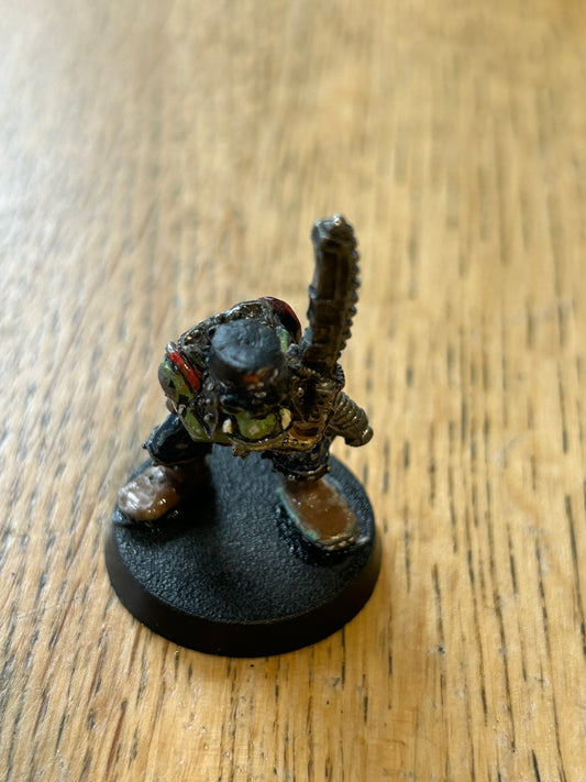 Citadel GW Rogue Trader Space Ork Boy with bolt pistol  and chainsaw warhammer 40k