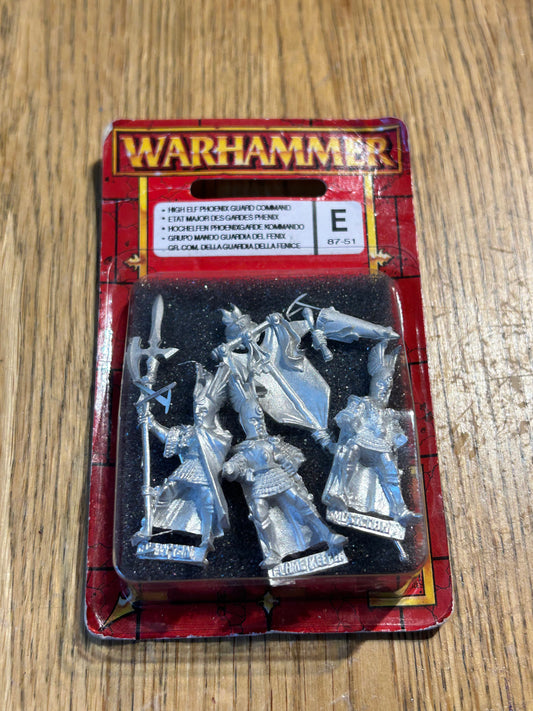 1997 Warhammer fantasy Sea Guard Command High Elf Blister Metal Sealed