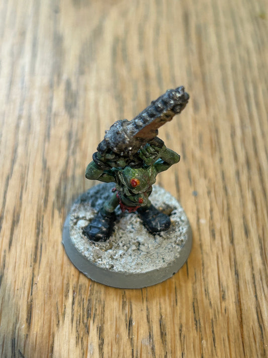 Games Workshop Bloodbowl Goblin Chainsaw Wielding Loony 1988 Goblins BB103
