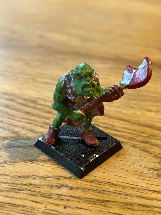 Iron claw orc with halberd warhammer fantasy orcs and goblins