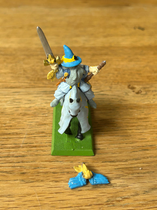 Empire of Man - Empire Mounted grey Wizard (no horse tail and staff needs fixing)