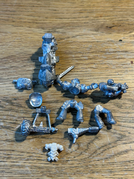 Warhammer 40k Rogue Trader medic with chainsword On Bike with sidecar