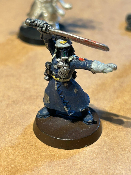 Citadel Warhammer classic 40K Imperial Guard Steel Legion officer with power sword