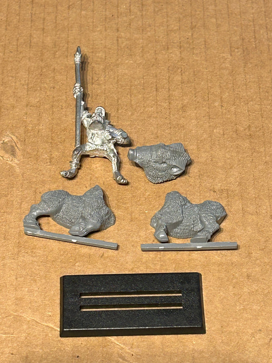 Warhammer Fantasy Battles Old World Savage Orc Boar Boy with spear Games Workshop