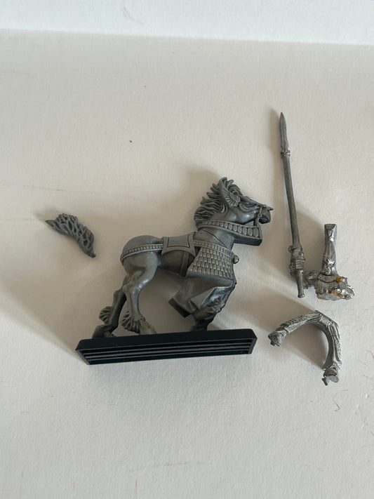 Warhammer Fantasy Old World High Elf silver helm on horse