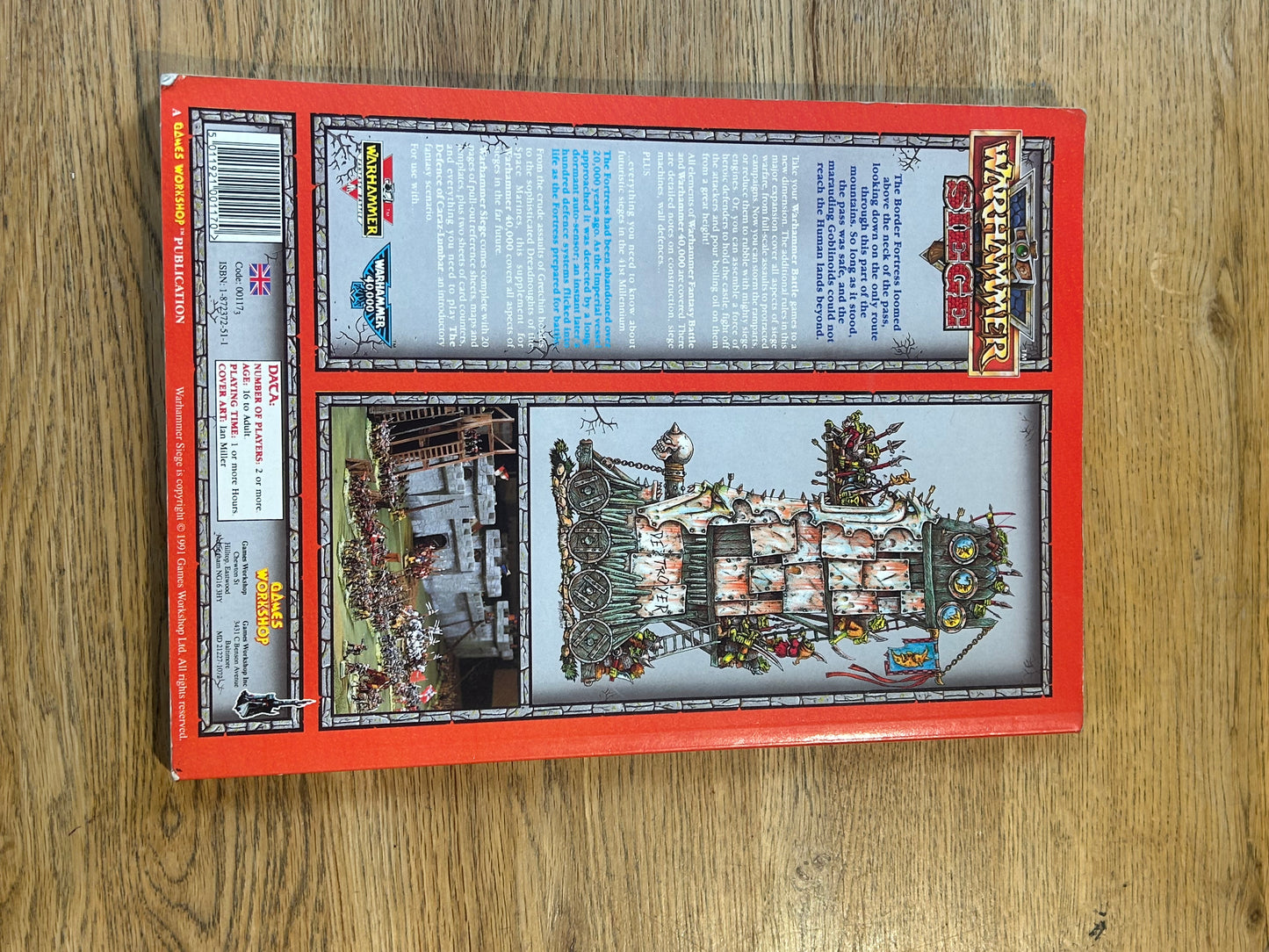 GAMES WORKSHOP CITADEL MINIATURES WARHAMMER SIEGE RULEBOOK SOFTCOVER