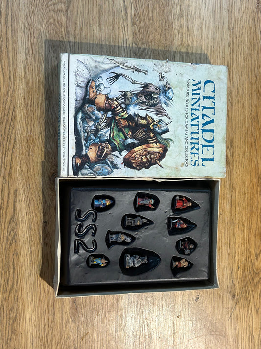 Citadel Miniatures Set Two The Dwarf King's Court from Games Workshop (complete but box has water damage)