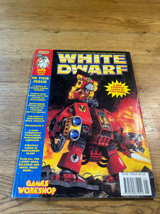 White dwarf issue 205 (missing one card)