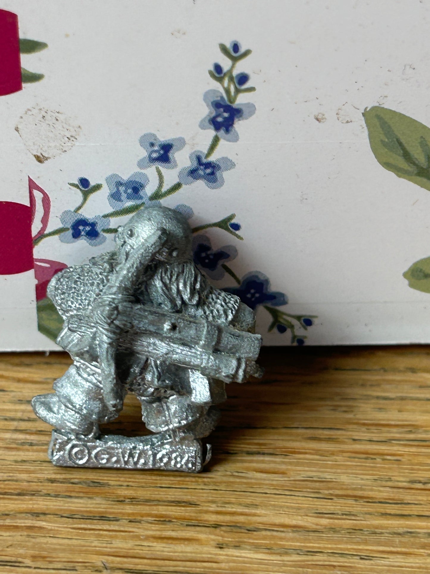 Warhammer fantasy dwarfs bugman’s rangers dwarf trooper (metal has darkened a bit)