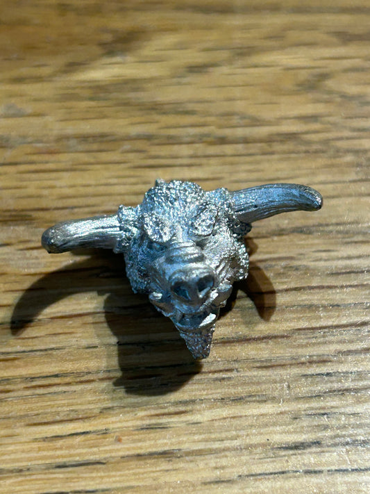 Warhammer fantasy Minotaur head metal