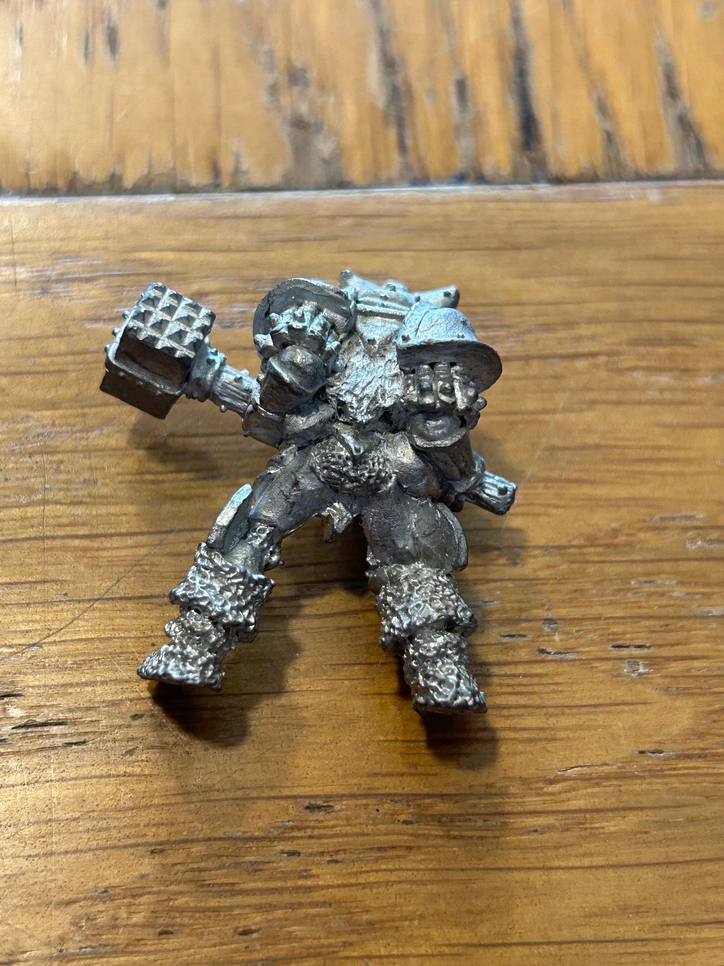 Warhammer Citadel Chaos Champion of Khorne with Hammer Metal Figure 1987 021915 (no tab)