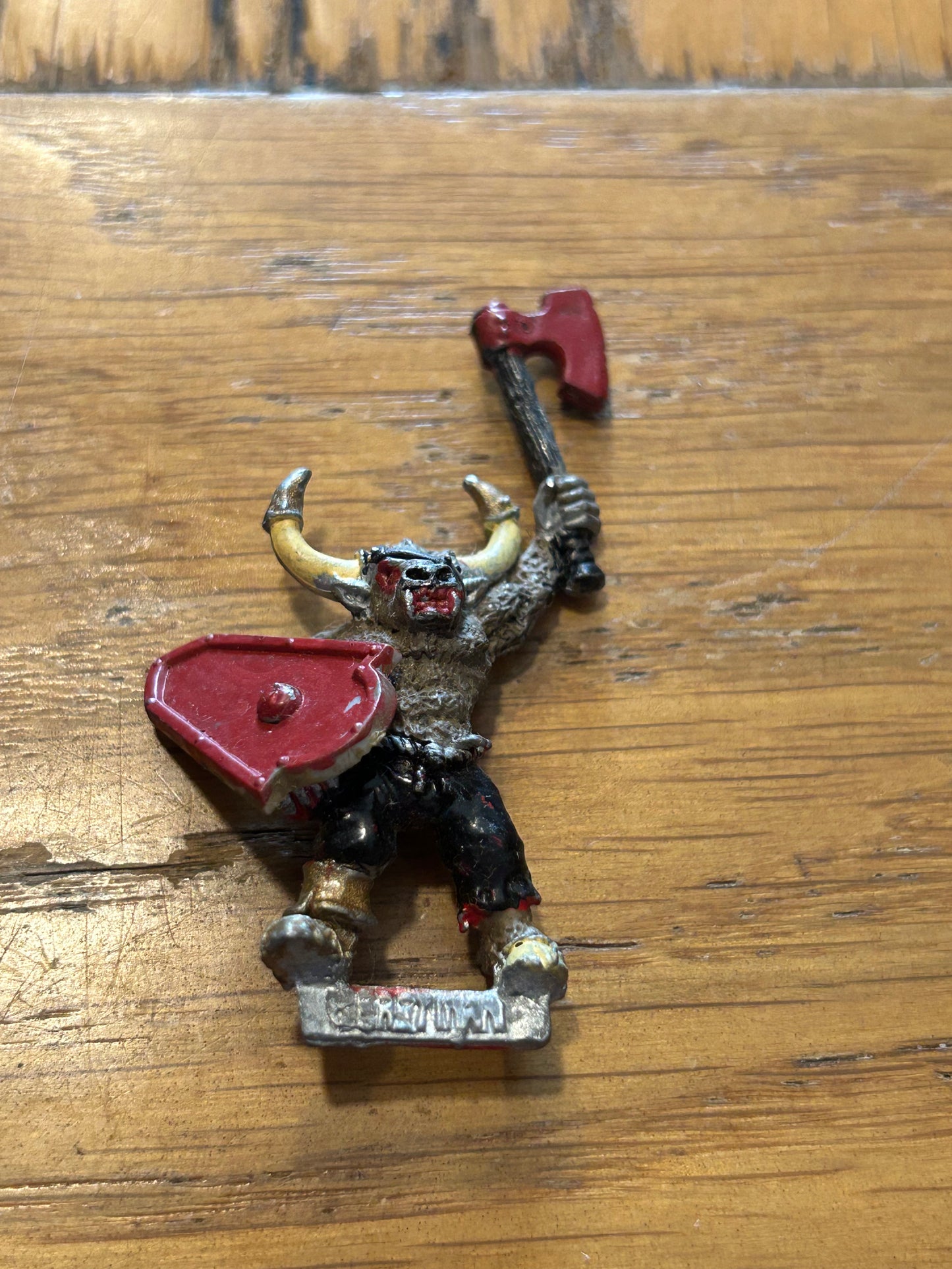 Bull Headed Beastman of Khorne Khorngor w Axe 0220 Metal Citadel Realms of Chaos warhammer fantasy