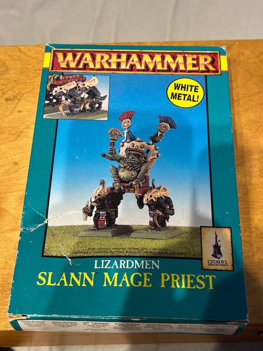 WARHAMMER LIZARDMEN SLANN MAGE PRIEST BOXED COMPLETE METAL OOP