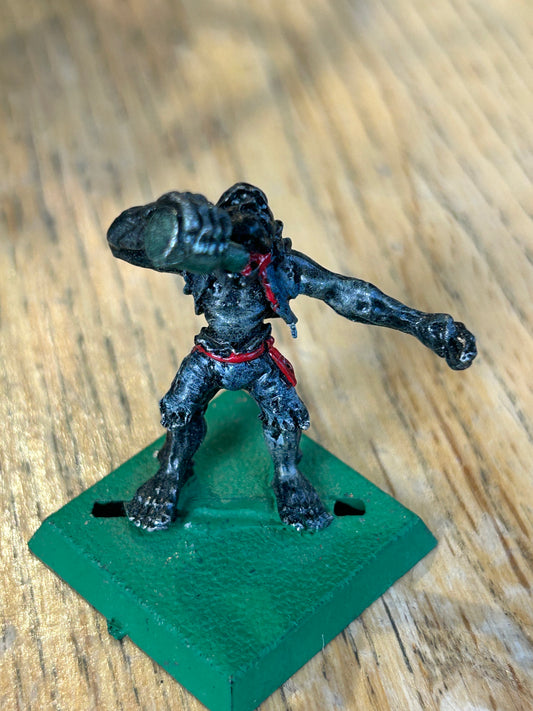 Warhammer Fantasy 1980s Orc Villager Bolg Bigmouth Metal (knife has broken)