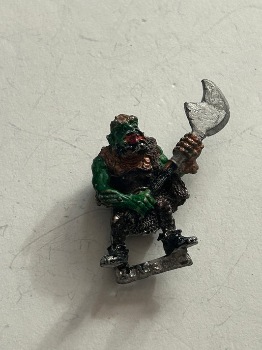 Iron claw orc with halberd warhammer fantasy orcs and goblins